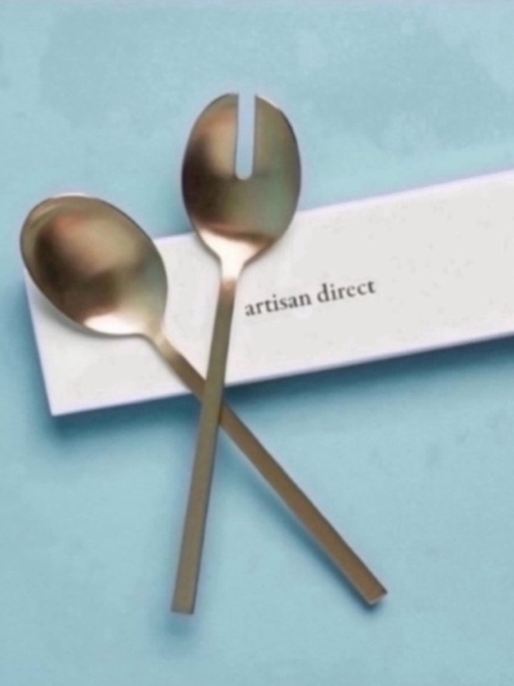 Artisan Direct Goldtone Salad Server Set